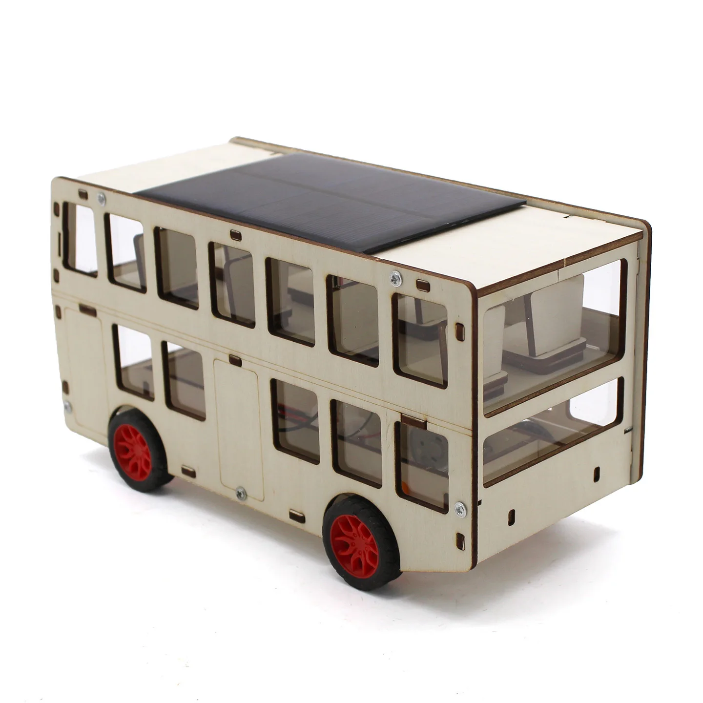 

Kids Science Toys DIY STEM Technological Physics Learning Kit Double-decker Bus Solar Energy Teaching Aids Educational Toys