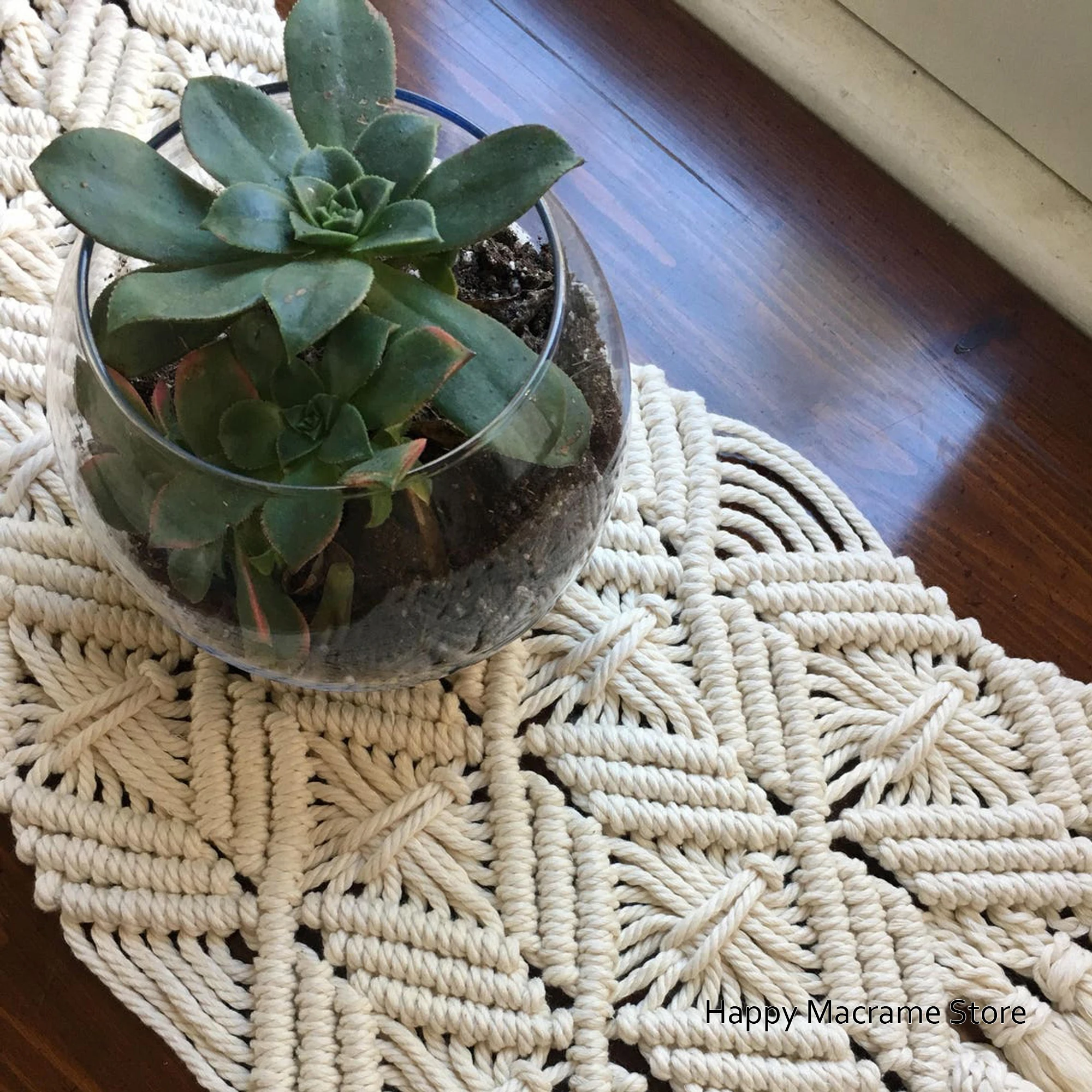 Macrame Table Runner Dining Room Macrame Table Runner Macrame Place Mat Boho Home Decor Modern Macrame Table Decor