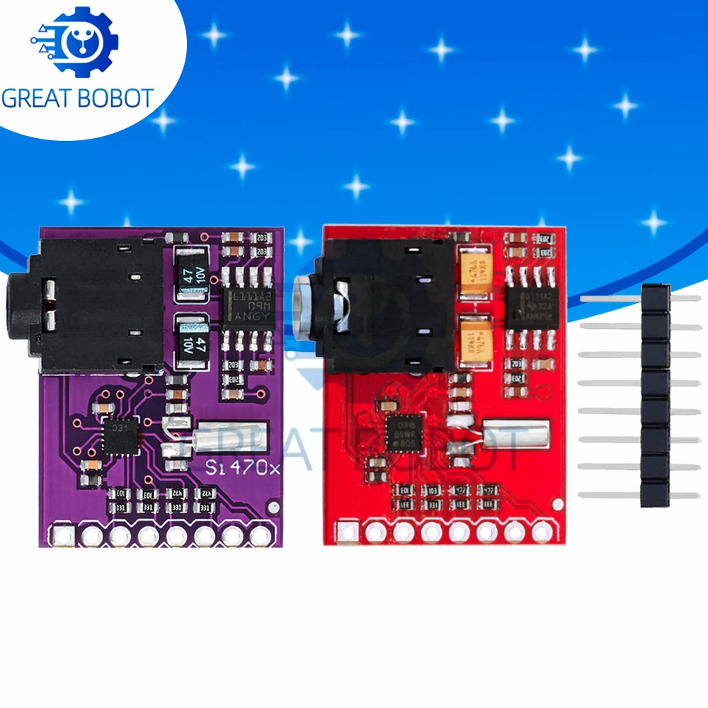 Si4703 RDS FM Radio Tuner Module Radio Data Service Breakout Board Compatible for Arduino AVR PIC ARM DIY Electronic Project