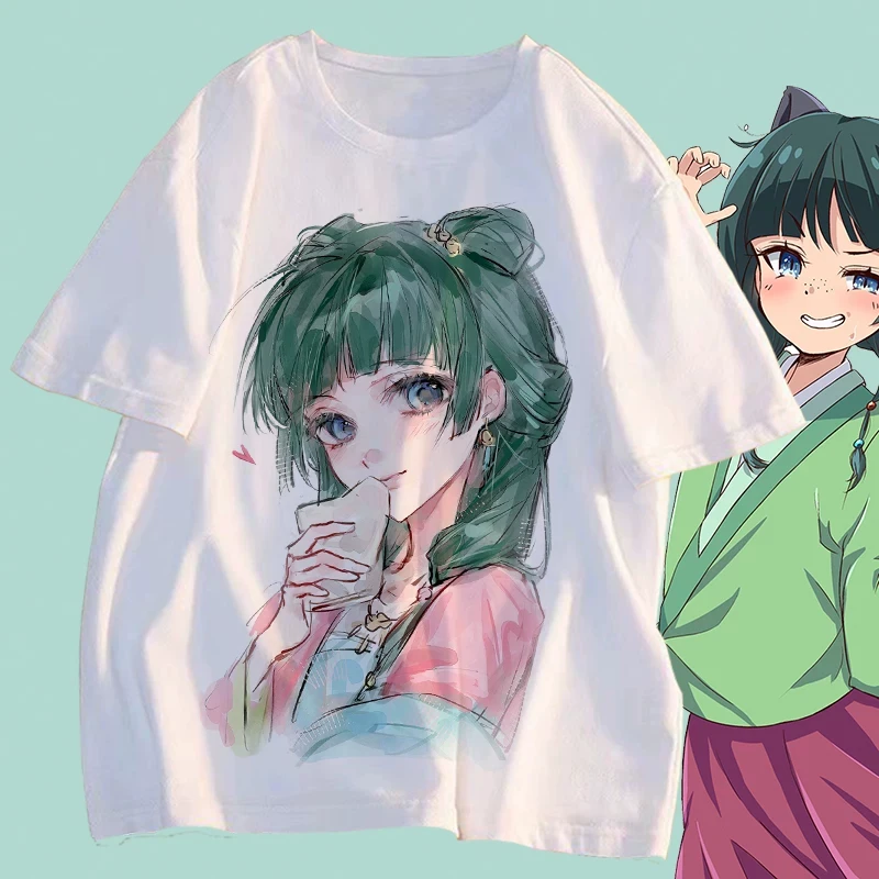 The Twitter of The Girls in The Drug House Cat Hand Painted Cotton Short Sleeve Anime Cartoon Loose T-shirt Fan Gift