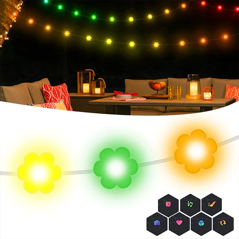 

Plum shaped colorful light string APP intelligent light string Christmas, New Year, birthday atmosphere decoration