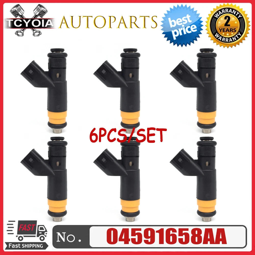 

6Pcs/Lot New 04591658AA Fuel Injector For CHRYSLER DODGE PLYMOUTH 300M CONCORDE INTREPID LHS PROWLER INTREPID 3.2L 3.5L