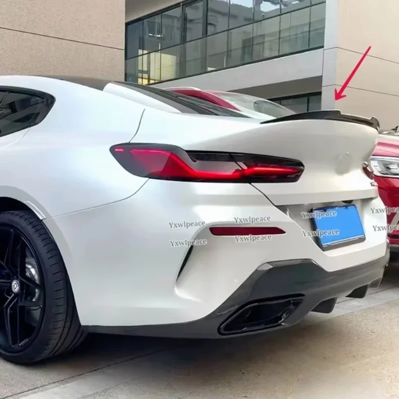 

For BMW 8 Series G16 M8 4 Door 2018 2019 2020 2021 2022 Spoiler ABS Gloss Black /Carbon Look Rear Trunk Lid Spoiler Wing