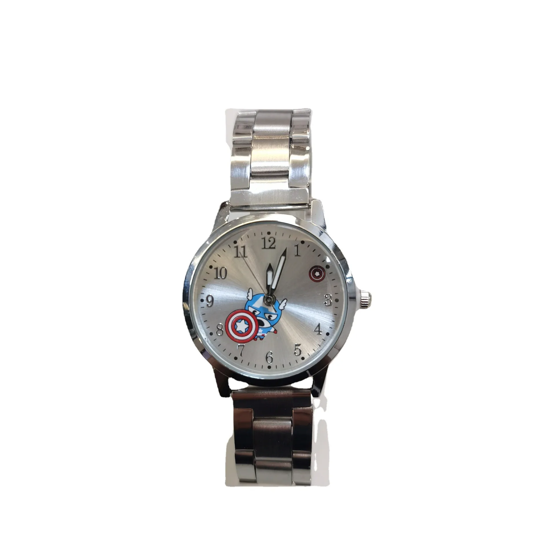 Disney orologio per bambini ragazzi ragazze Cartoon Iron Man Captain America Am pointer luminoso cinturino in acciaio inossidabile orologi per