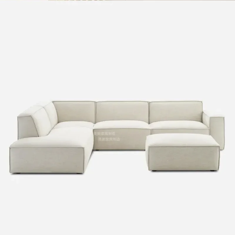 Space Saving Sofa Set Vacuum Compressed Ottoman Storage for Studio Dormitory