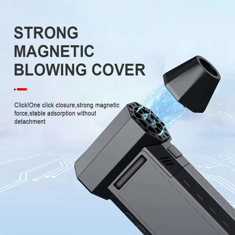 Mini Turbo Jet Blower – Motore Brushless a 3 Velocità, 131000 RPM 55 m/s Spolverino e Ventola Essiccatore Portatile per Pulizia e Uso del Condotto