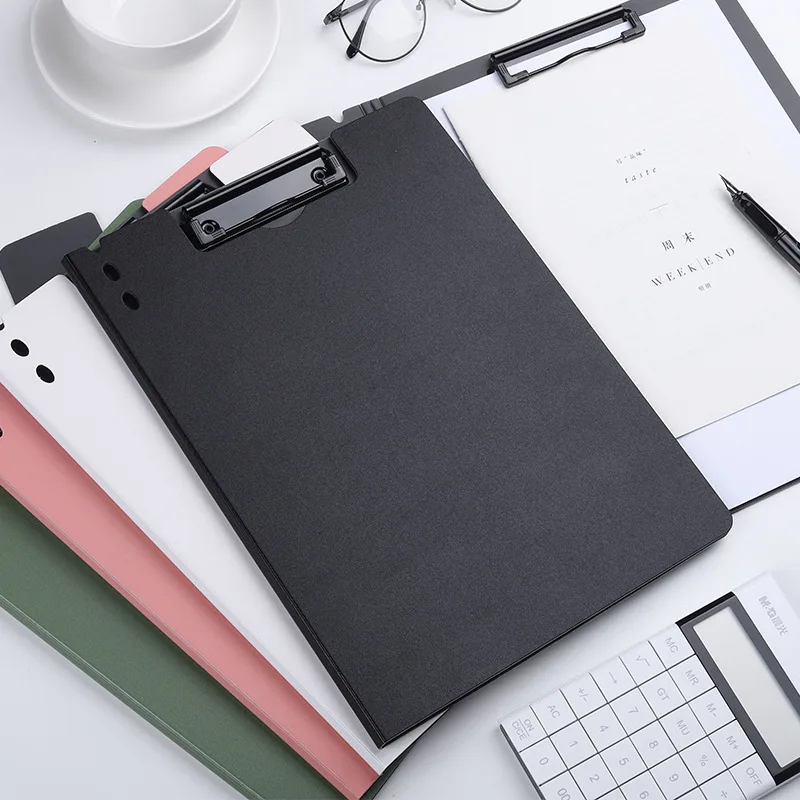 

A4 Clipboard Set Document Holder Office Writing Board Securing Exam Papers Letter Size Padfolio