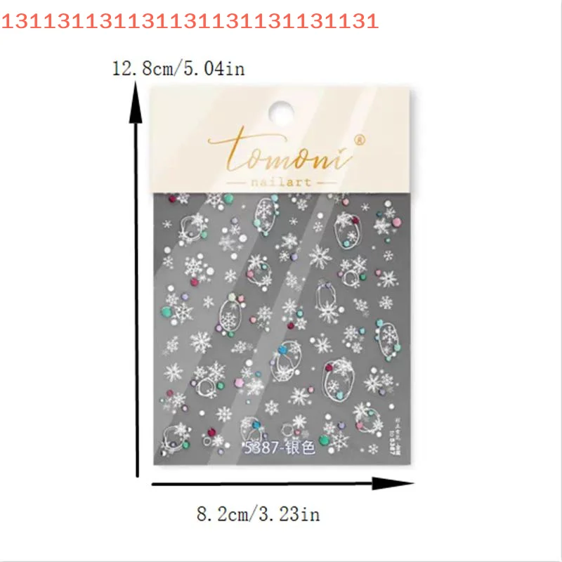 جميلة عيد الميلاد نمط نابضة بالحياة البولكا نقطة الثلج مسمار ملصقات فنية المرأة مسمار الفن طباعة تنقش ملصقات لهجات الأظافر الموسمية #6