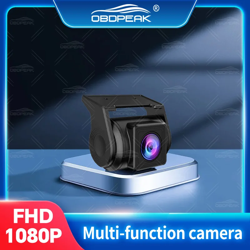 OBDPEAK-cámara de visión trasera para coche, dispositivo de visión nocturna frontal o trasera, asistencia automática, línea de estacionamiento, marcha atrás, DVR, T30, FHD 1920x1080P
