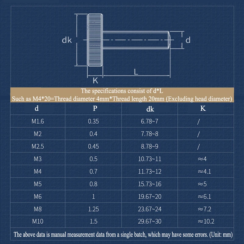 1Pcs M3 M4 M5 M6 M8 M10 Flat Head Knurled Thumb Screw Galvanization With Collar Manual Adjustment Screws Grade 4.8 Bolts image 3