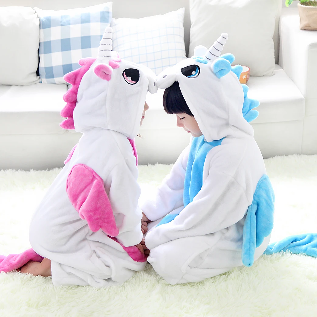 Kigurumi Unicorn Cartoon Onesies Kids Children Animal Pajamas Girls Boys Anime Cosplay Costumes For Christmas Halloween Party view 5