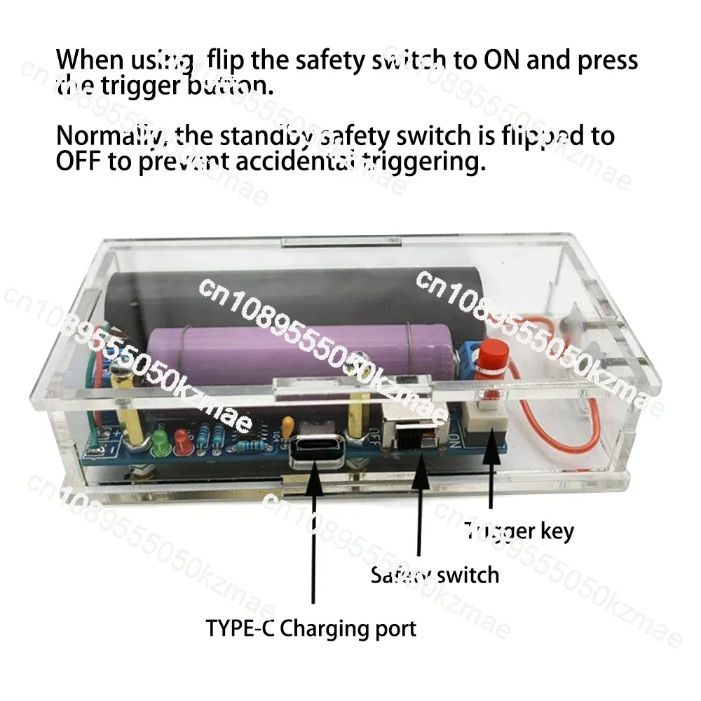 For3.6-6V1000KV DC High Voltage Generator Boost Board Inverter Transformer High Voltage Package Module DIY Kit Type-c Interface