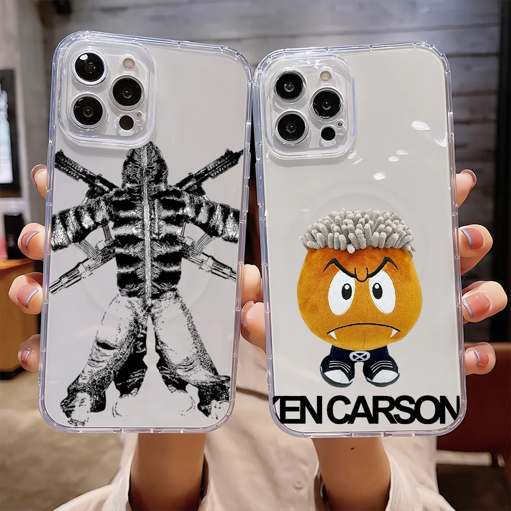 Rapper Ken Carson A Great Chaos For IPhone 16 15 14 13 12 11 Pro Max Plus Transparent Magnetic Suction Phone Case