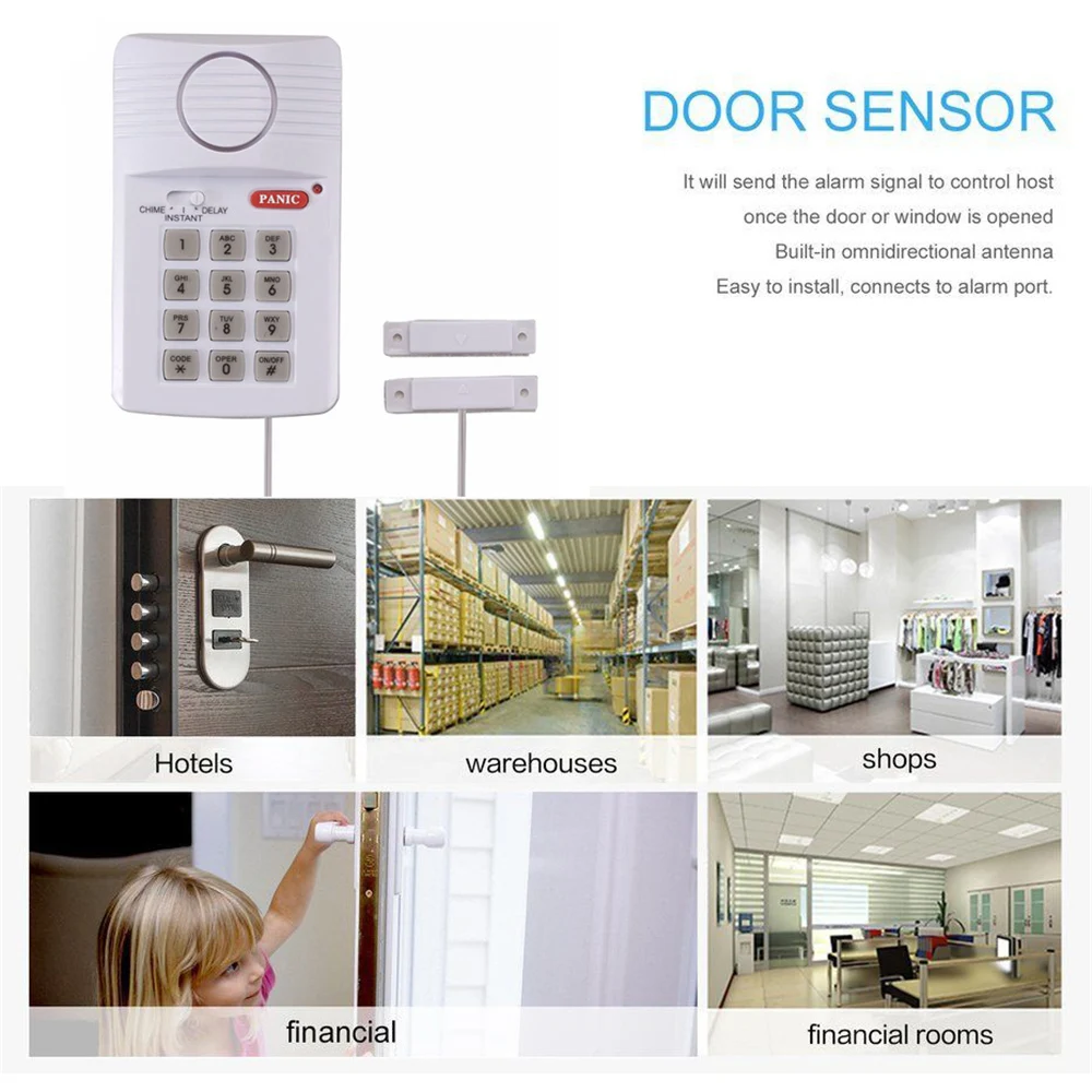 Password window alarm Plastic gate 13.3*8*3.5cm Safety Can be programmed