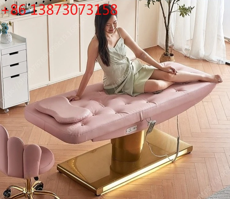 

Электрическая косметическая кровать, медицинская массажная кровать с золотым основанием