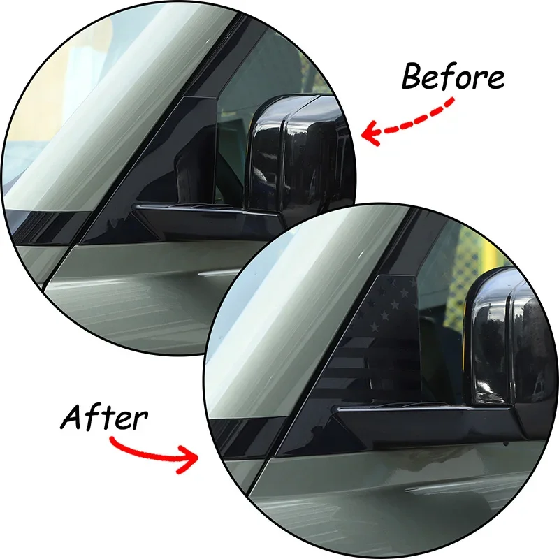 

For 2020-2023 Land Rover Defender 90 110 130 PVC Black Car Mirror Cover Sticker Car Exterior Decoration Accessories 2Pcs