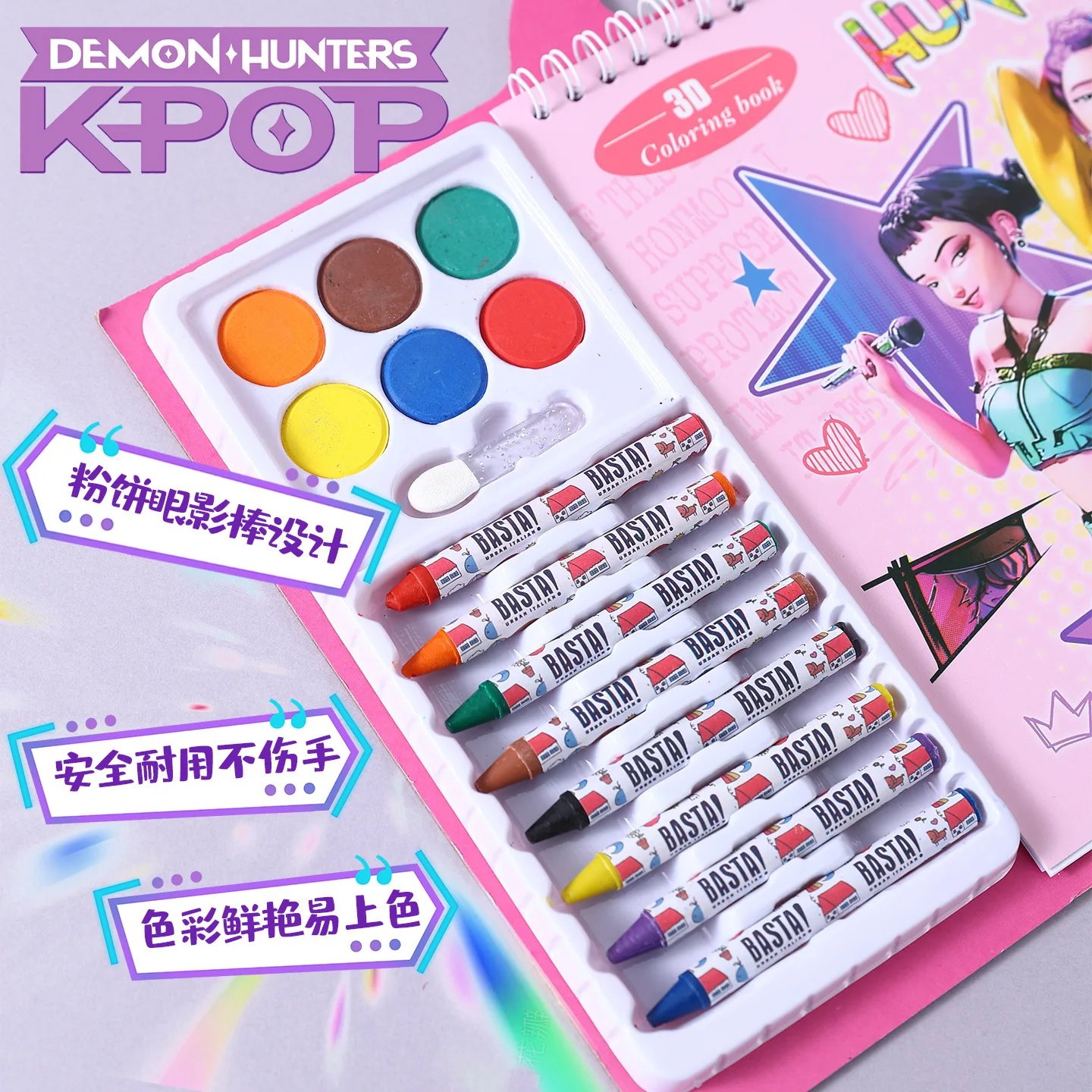 K-pop شيطان الصيادين تلوين كتاب تتبع اللوحة الكرتون أنيمي خط رسم الأطفال رسم تلوين كتاب صور هدية عيد الميلاد #4