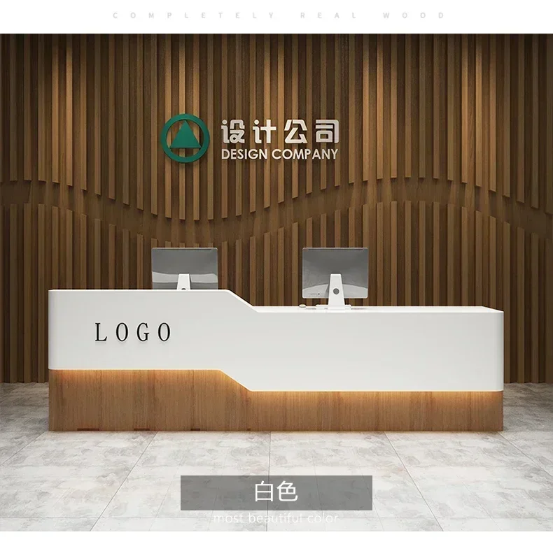 Y Customized Simple Modern Beauty Salon Health Club Bar Counter Nail Salon Cashier Reception Desk