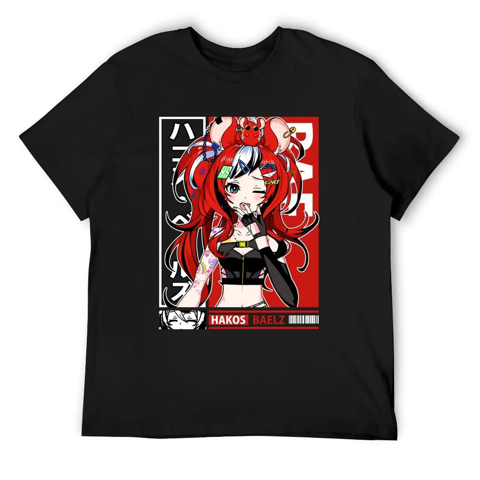 

Hakos Baelz Bae Wink T-Shirt customs cute tops heavyweights mens t shirt