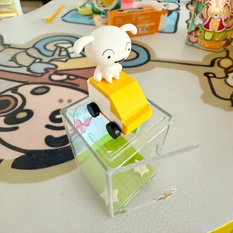 AREAX Crayon Shin-chan Building Blocks Newbie Performance Show Portable Pendant Toy Kazama Nene Assembly Model Ornament Gift