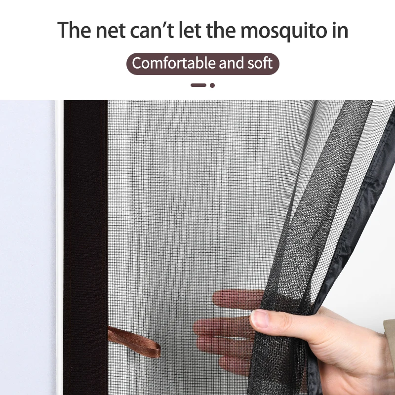 Imagem -06 - Side Open Magnetic Door Screen Mosquito Net Cortina Personalizada Mosca Inseto Anti-mosquito Malha Invisível para o Verão Interior