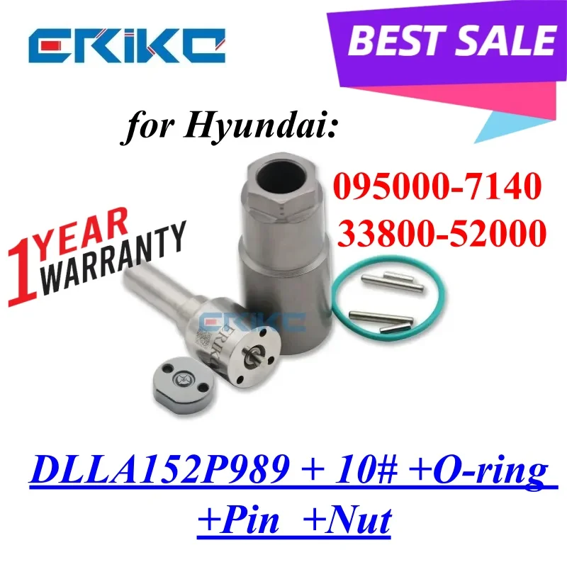 33800-52000 Injector Repair Kits Nozzle DLLA152P989 093400-9890 Valve Orifice Plate 10# for Hyundai 095000-7140  3380052000