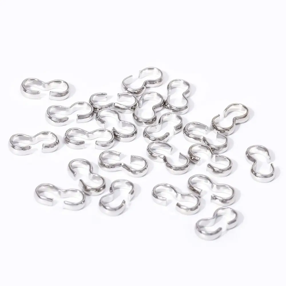 100Pcs Metal Open Link Connector W Shape Double Open Necklace Connector Smooth Finish Jewelry Connector Buckle