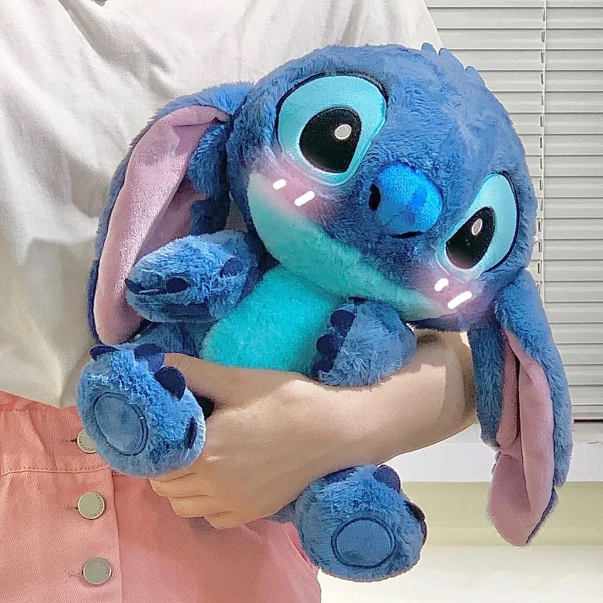 Disney Lilo & Stitch juguetes de peluche Kawaii suave azul rosa elfo Disney Stitch muñeco de peluche dibujos animados Anime película regalo de Navidad