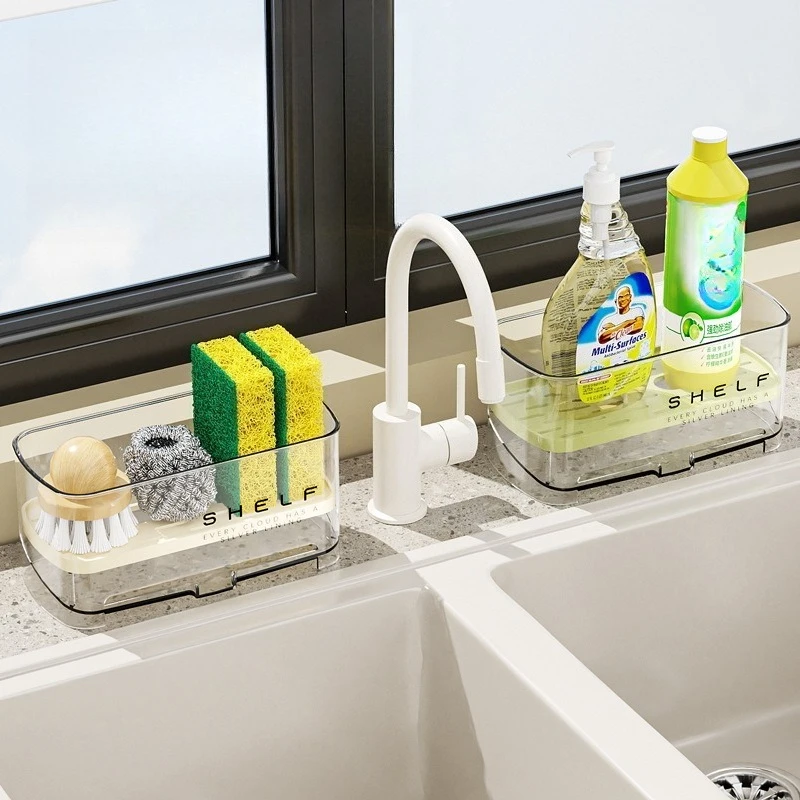 

Сушилка для раковины большой емкости, кухонная губка, сушилка для посуды, органайзер для хранения на столешнице