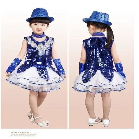 Children\'s Jazz Dance Performance Clothing Sequins Children\'s Day Dance Clothing Male and Female Hip Hop Student Street Dance