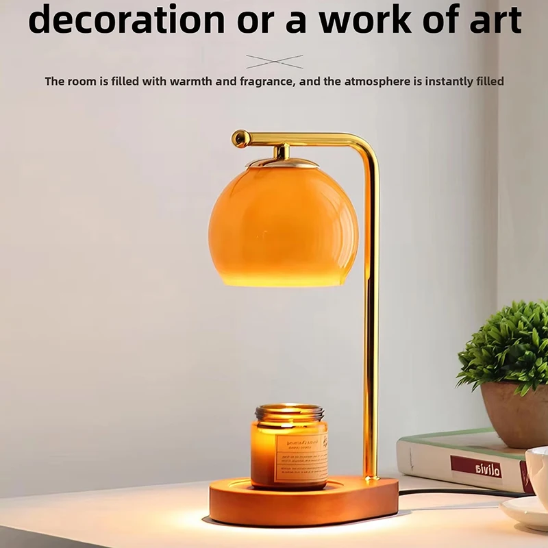 

Теплая лампа-свеча для ароматерапии, регулируемая настольная лампа с плавящим воском для спальни, расслабляющая атмосфера