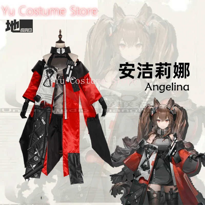 Yu Costume Arknights Angelina Women Men Cosplay Costume Cos Game Anime Party Uniform Hallowen Play Role Clothes Clothing