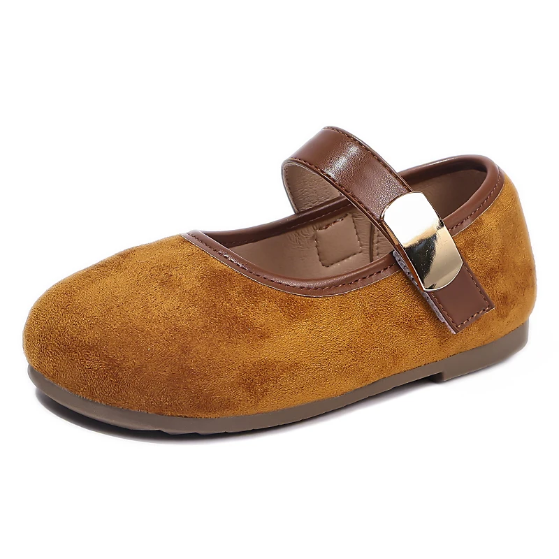 Leichte Wildleder-Mary-Jane-Schuhe für Kleine Mädchen mit Schnallenverschluss, Rutschfester Weicher Flacher Sohle für Drinnen und Draußen, Frühling und Herbst – Detail 8