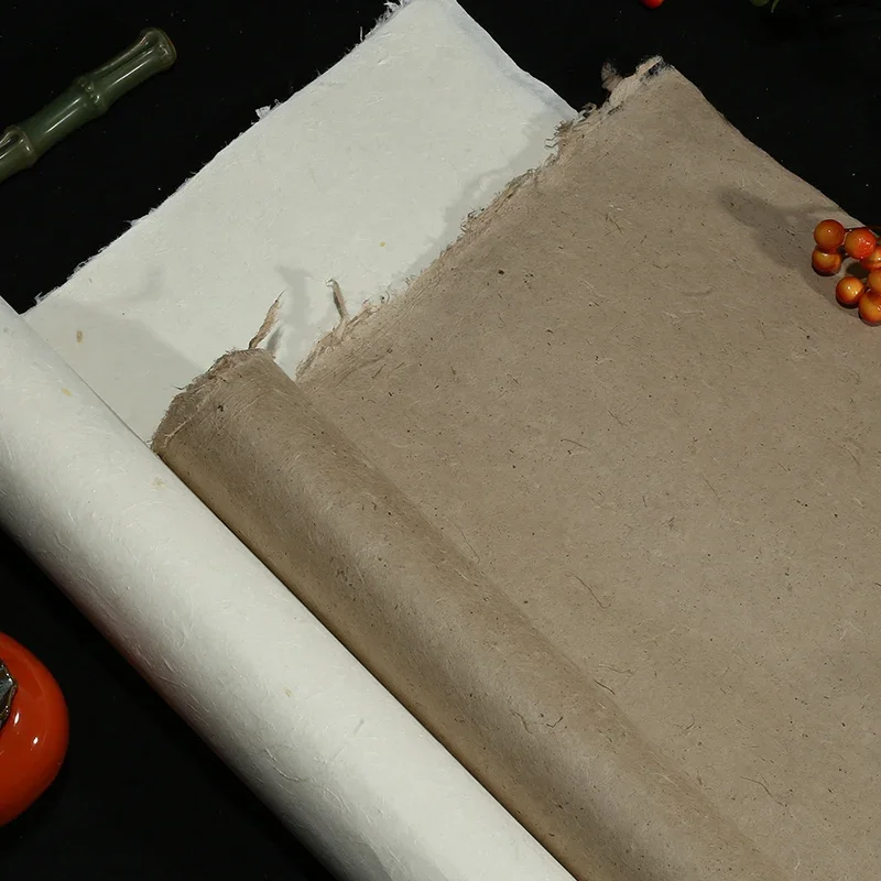 Hemp Paper Chupi Fiber Paper Brush Calligraphy Yunlong Paper Chinese Painting Antique Retro Rice Paper Works Exhibition Paper