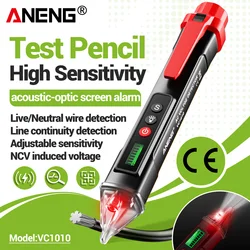 Digital Voltage Detectors 12-1000V Volt Current Electric Test Pencil AC/DC Non-Contact Pen Tester Meter 2020 new ANENG VC1010