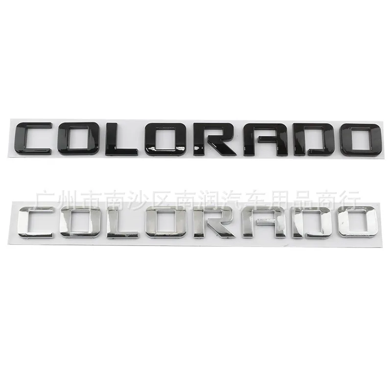3D ABS COLORADO Alphabet Nameplate Rear Trunk EmblemSticker Auto Exterior Modification Accessories for Chevrolet Colorado Pickup