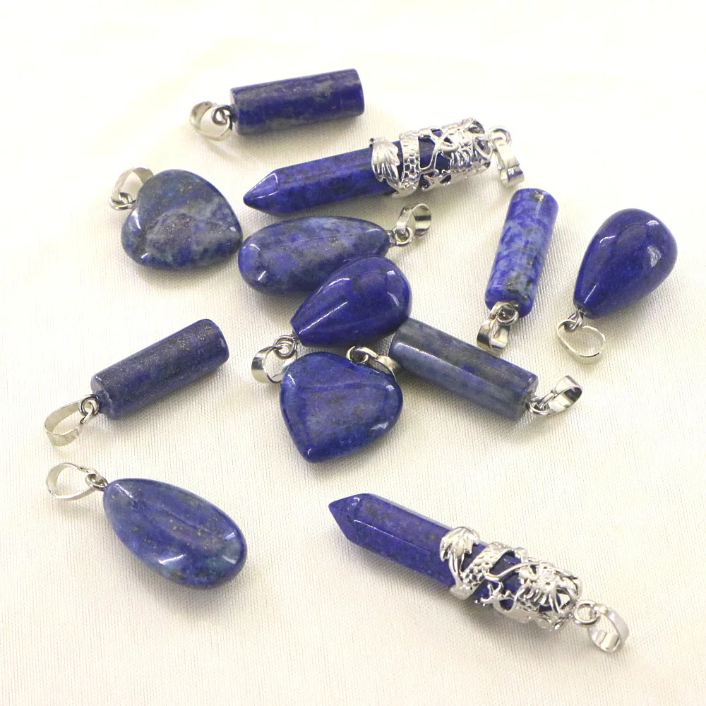 Natural Stone Lapis Lazuli 5 Style Necklace for Women Pendant Necklaces Fashion Casual Jewelry Speed and Passion Free Shipping