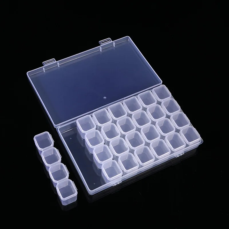 56/28 Grid Diamond Embroidery Box Painting Cross Stitch Tools Nail Accessory Boxes Case Useful Storage Dismountable image 3