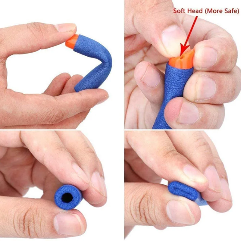 전동 수동 소프트 총알 건 폼 스펀지 EVA 총알 팁 7.2CM 장난감 총 액세서리 시리즈에 적합