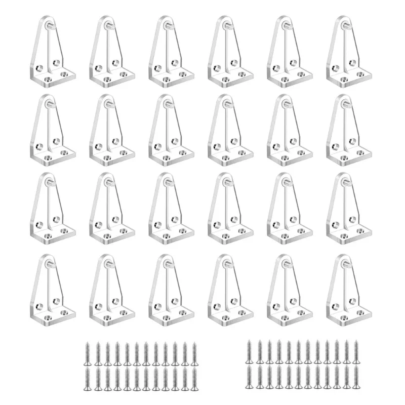 12/24Pcs Blind Bottom Rails Clips Clear Hold Down Brackets for Curtain and Blind Dropship