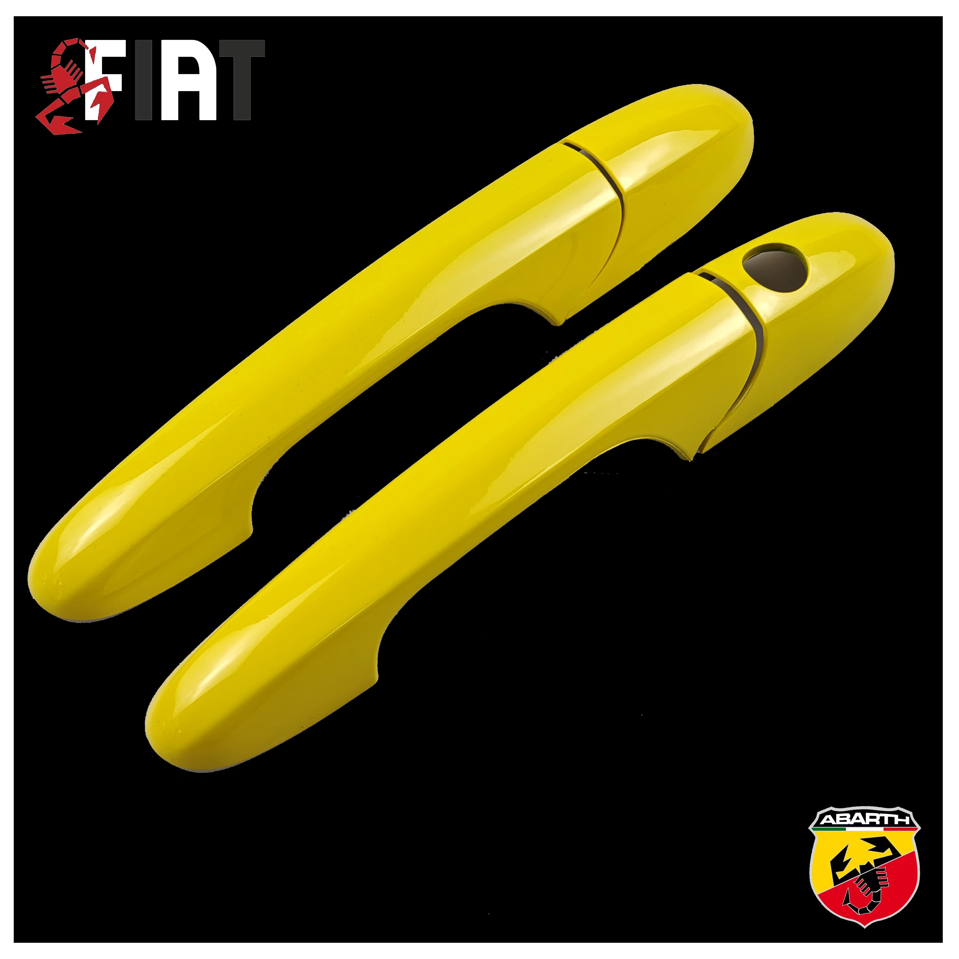 

Brand New Material ABS Door Handle Cover Replacement Side Mirror Cap Poison Blue Glossy Red Yellow For Fiat 500 Abarth 595 695
