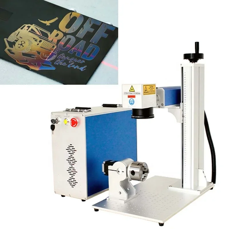 2024 new 10% discount enclosed 50w 60w fiber laser marking machine for steel meta gold jewel