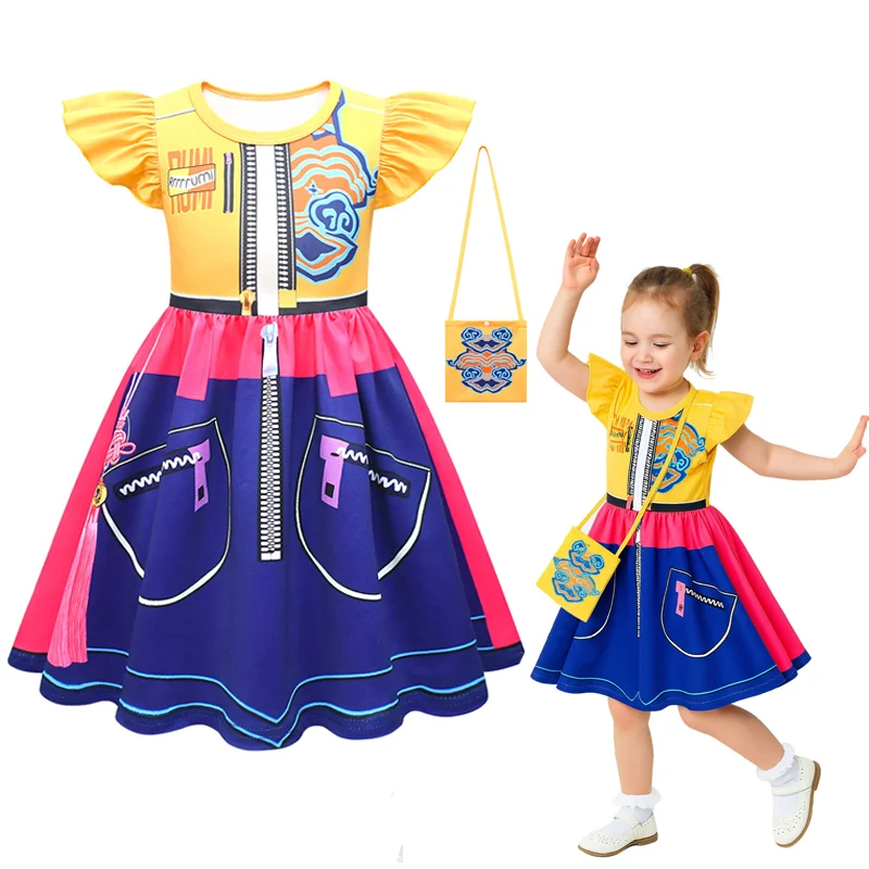 

Kids Kpop Hunters Dress Clothes Dress Up Costume Girls Rumi Printed Dresses Children Casual Girls Halloween Xmas Party Outfits