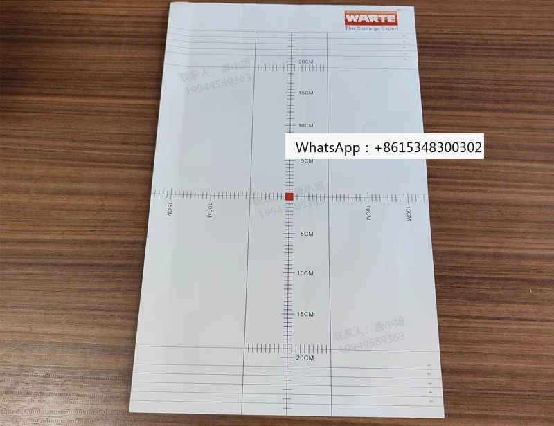 Spray width test paper, spra y gun test paper, spr ay width quality monitoring set, paint spr ay width