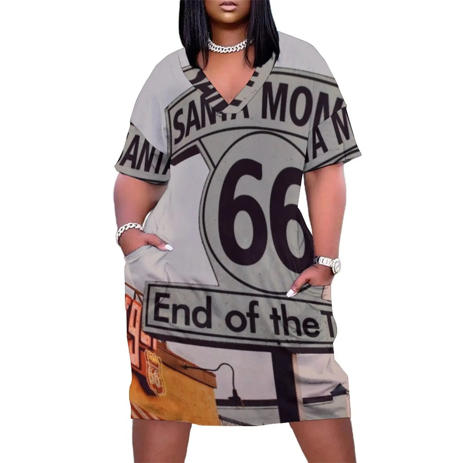 

Santa Monica Route 66 California Loose Pocket Dress dress summer 2025 women evening dress Womens dresses