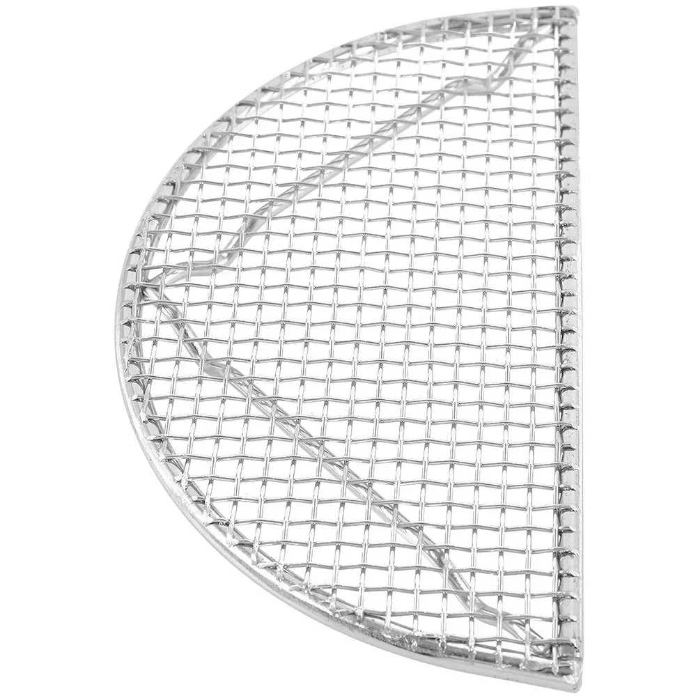 

Stainless Steel Barbecue Grill Net Semicircle Outdoor Camping Picnic Mesh Bbq Grilling Mat Practical Baking Accessory
