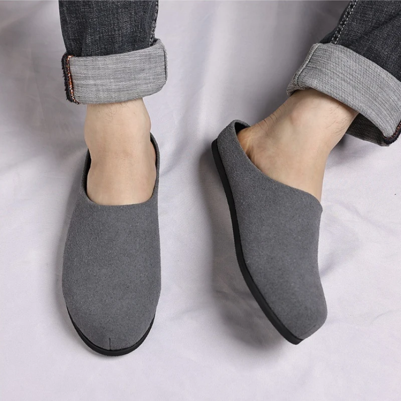formal mules man casual business Coiffeur half shoes for man designer slippers for man fashion half slippers heren mules homme view 6