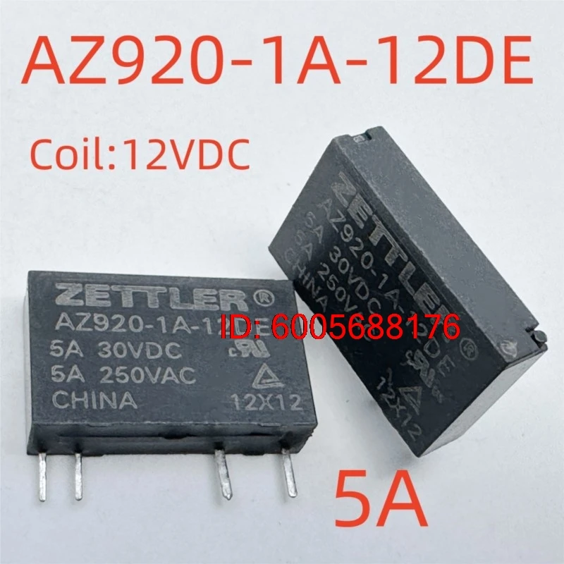 10PCS New AZ920-1A-12DE (PA1A-Coil:12V-5A) Relay 4pins