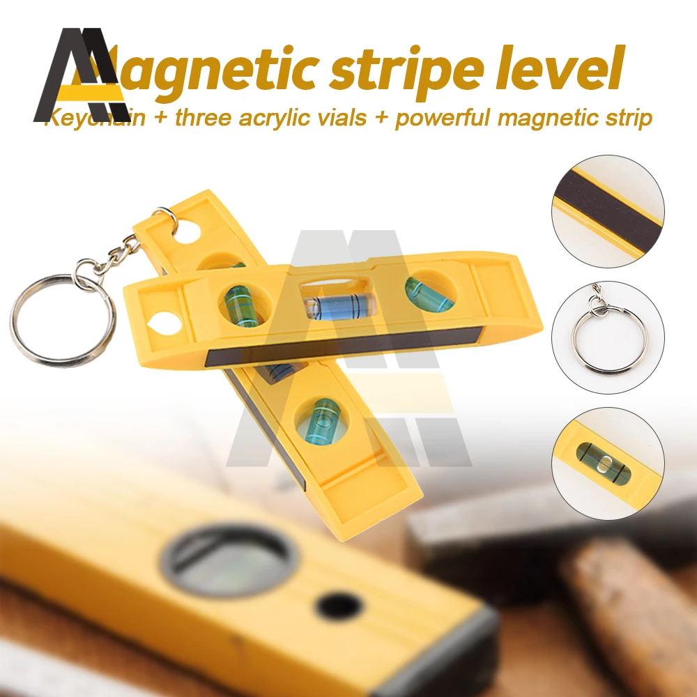 Mini 3 Bubble Level with Keychain Bubble Level Vertical Horizontal Gradienter Measuring Furniture Appliance Installation Level - Image 4