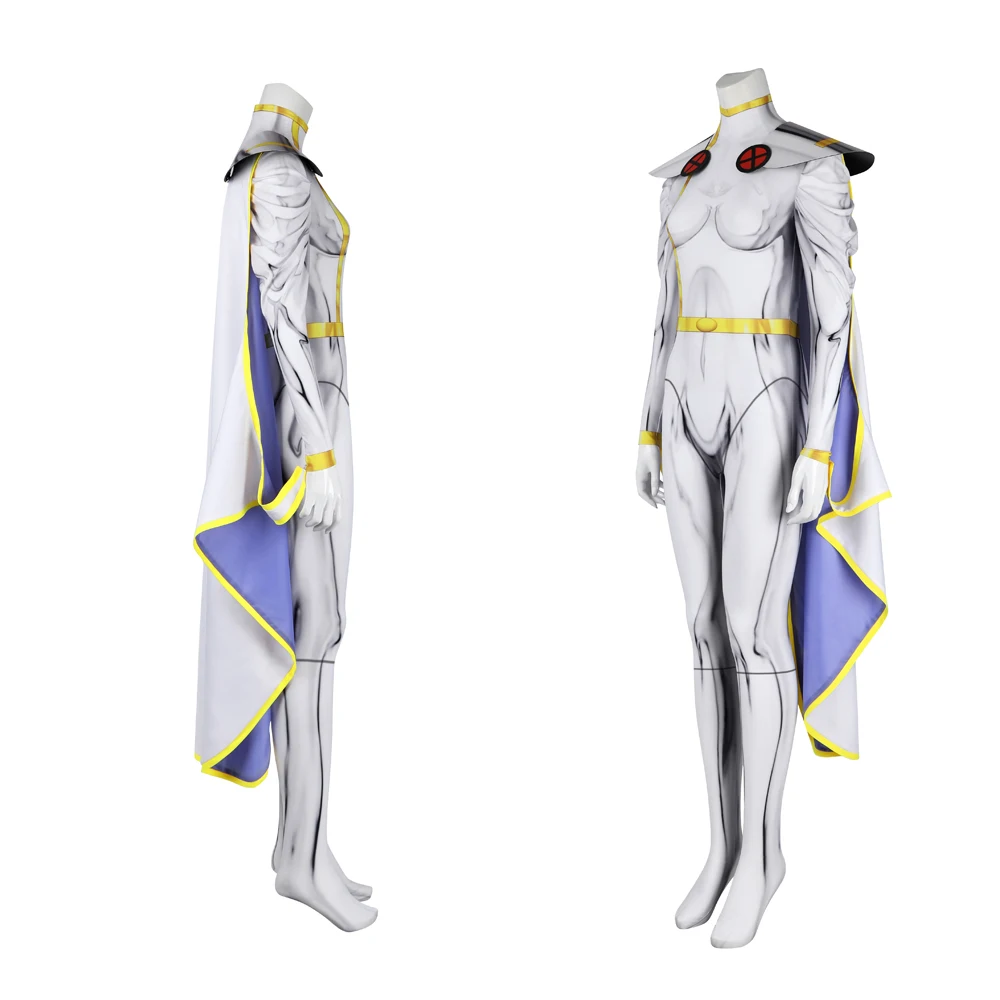 New Anime X Police 97 Storm Ororo Munroe Cosplay Costume Woman 3D Printing Bodysuit Zentai Jumpsuit Halloween Party Roleplay